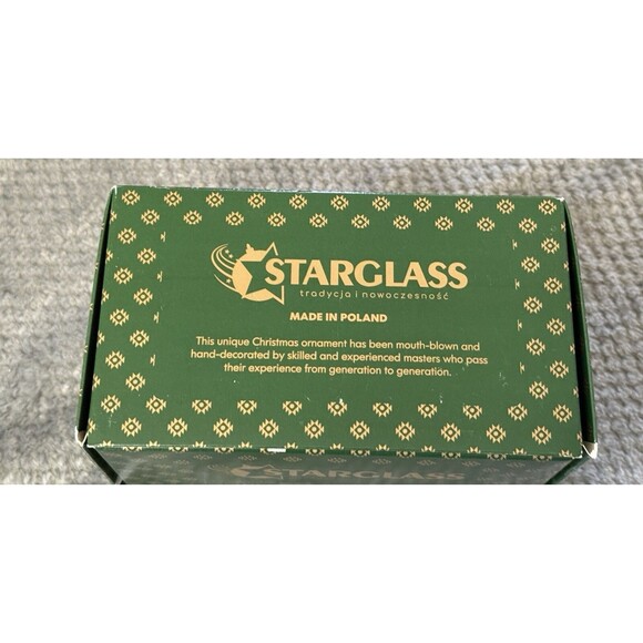 Gingerbread House Glass Christmas Holiday Ornament Made In Poland - Picture 15 of 16